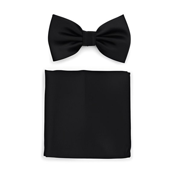 🎩J.Ferrar Bow Tie & Pocket Square Black set! 🎩 - Picture 4 of 6